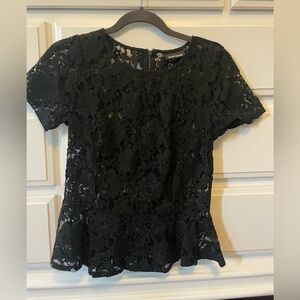 DKNY black XS peplum top